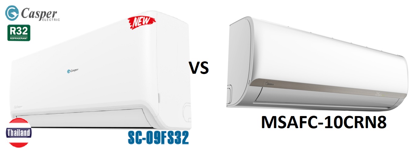 So sánh máy lạnh Casper SC-09FS32 và Midea MSAFC-10CRN8, loại nào dùng tốt hơn?