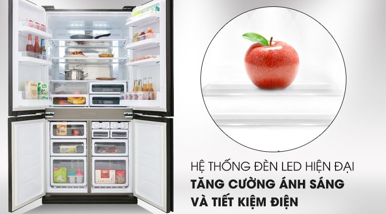 Tủ lạnh Sharp Inverter SJ-FX688VG-RD 605 lít