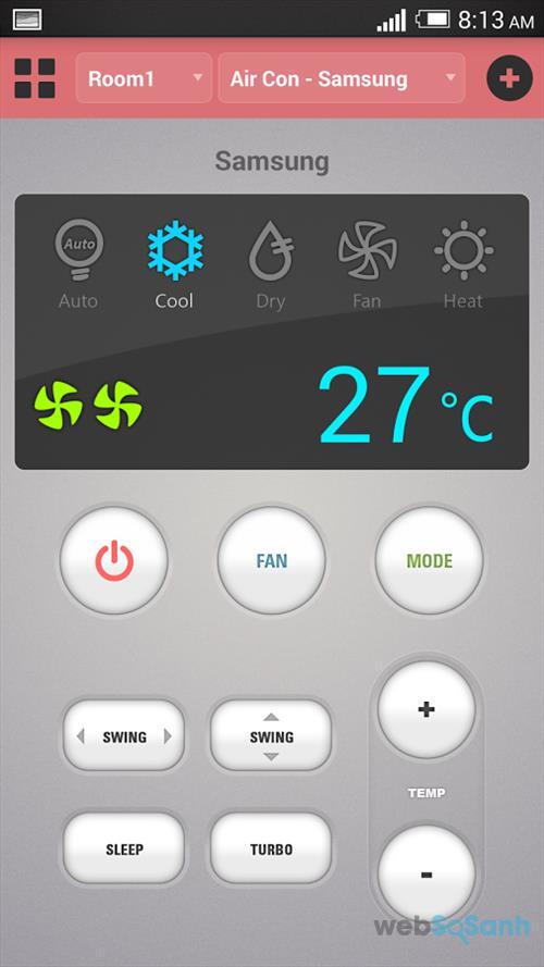 Ứng dụng điều khiển máy lạnh bằng smartphone: IR Remote